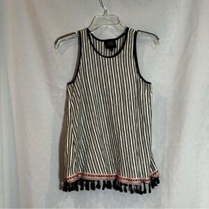 Anthropologie W5 Black and White striped top size S